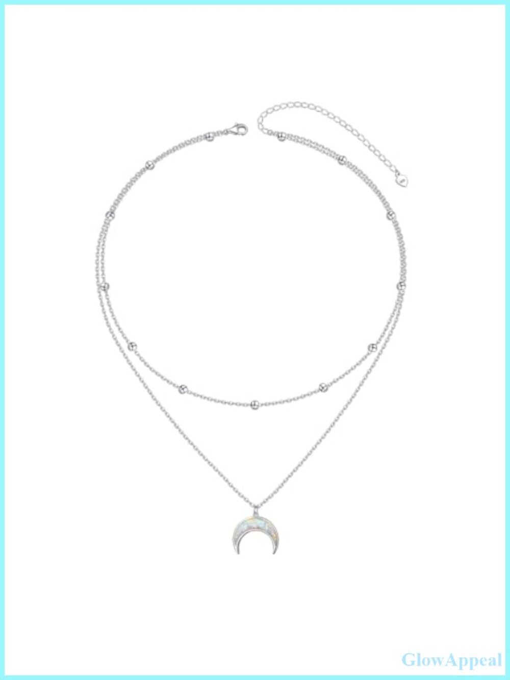 S925 Sterling Silver Layered Choker Necklace Star Moon Daisy Pendant Adjustable